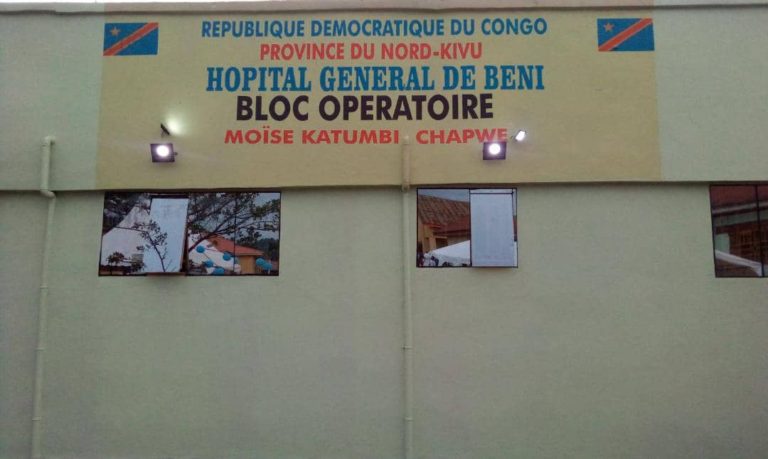 RDC – Tueries à Beni : Moïse Katumbi compatit avec la population en construisant un bloc opératoire moderne à l’hôpital général de référence